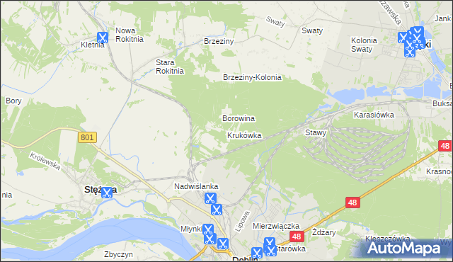 mapa Krukówka gmina Stężyca, Krukówka gmina Stężyca na mapie Targeo