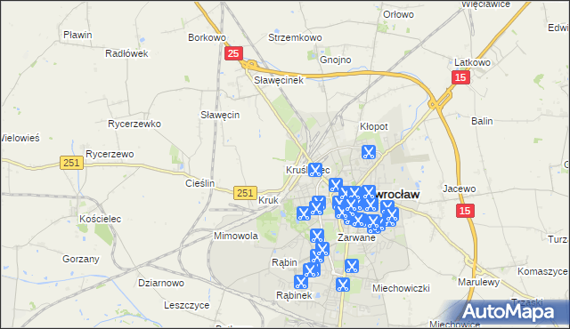 mapa Kruśliwiec, Kruśliwiec na mapie Targeo