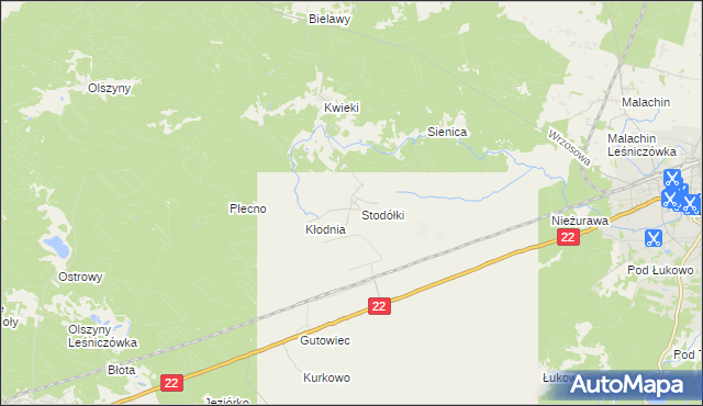 mapa Krzyż gmina Czersk, Krzyż gmina Czersk na mapie Targeo