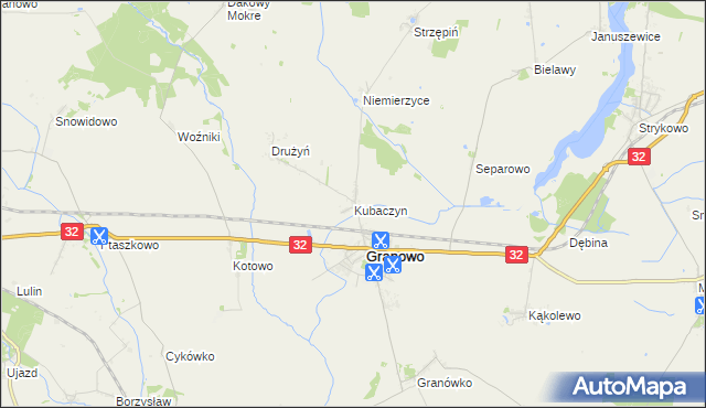 mapa Kubaczyn, Kubaczyn na mapie Targeo