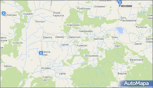 mapa Kubeczki, Kubeczki na mapie Targeo