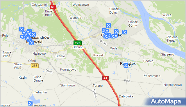 mapa Kuczek, Kuczek na mapie Targeo