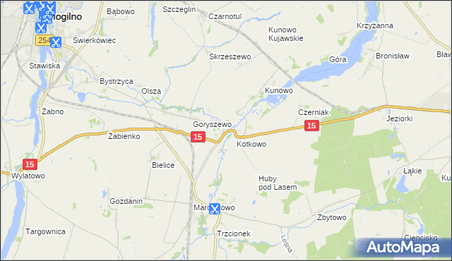 mapa Kwieciszewo, Kwieciszewo na mapie Targeo