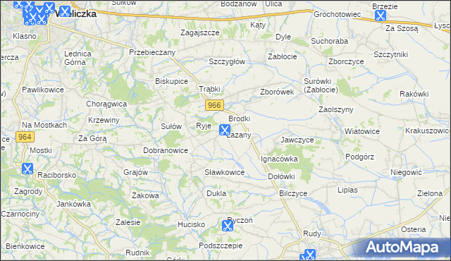 mapa Łazany, Łazany na mapie Targeo