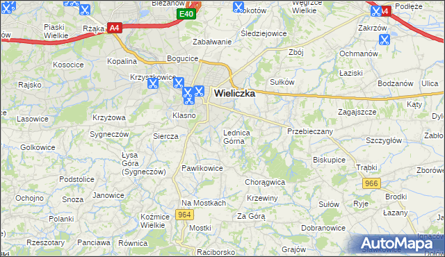 mapa Lednica Górna, Lednica Górna na mapie Targeo