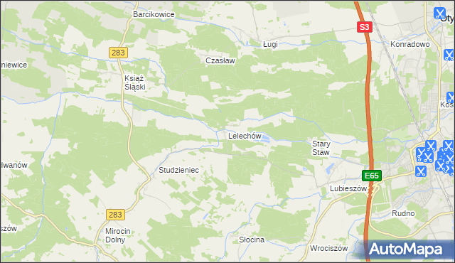 mapa Lelechów, Lelechów na mapie Targeo