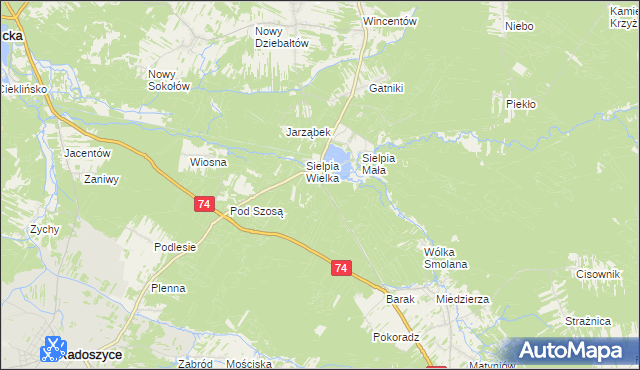 mapa Leśniczówka Krzyżówki, Leśniczówka Krzyżówki na mapie Targeo