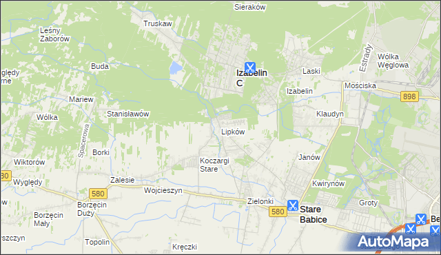 mapa Lipków, Lipków na mapie Targeo