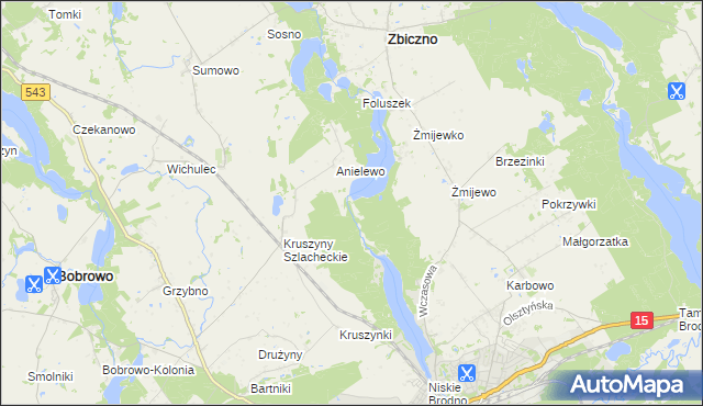 mapa Lisa Młyn, Lisa Młyn na mapie Targeo