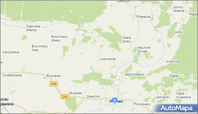 mapa Liszkowice, Liszkowice na mapie Targeo