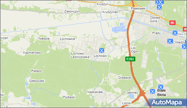 mapa Łochowo, Łochowo na mapie Targeo