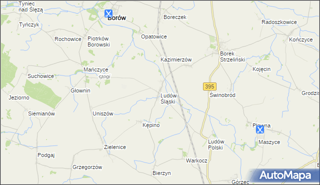 mapa Ludów Śląski, Ludów Śląski na mapie Targeo
