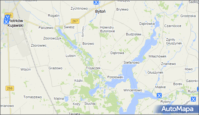 mapa Ludwikowo gmina Bytoń, Ludwikowo gmina Bytoń na mapie Targeo