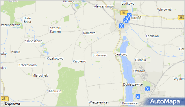 mapa Ludwiniec, Ludwiniec na mapie Targeo