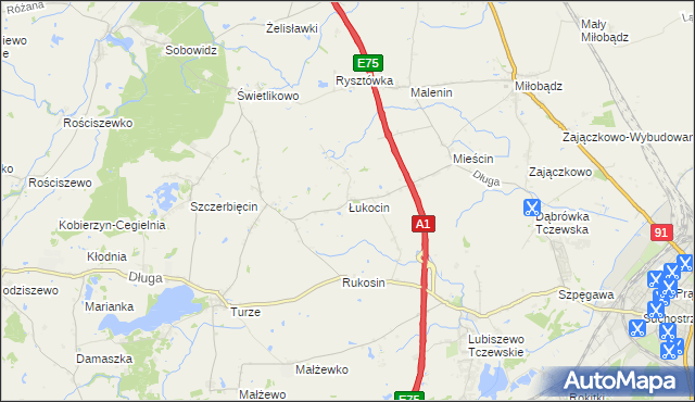 mapa Łukocin, Łukocin na mapie Targeo
