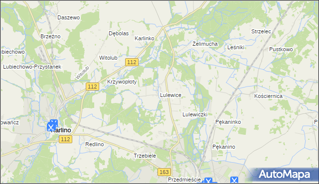 mapa Lulewice, Lulewice na mapie Targeo