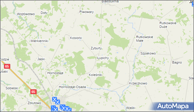 mapa Łupichy, Łupichy na mapie Targeo