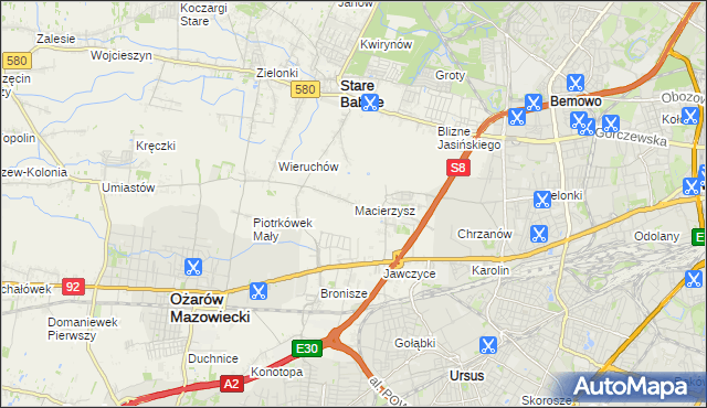 mapa Macierzysz, Macierzysz na mapie Targeo