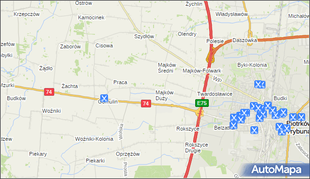 mapa Majków Duży, Majków Duży na mapie Targeo