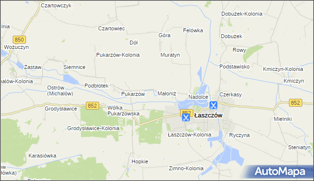 mapa Małoniż, Małoniż na mapie Targeo