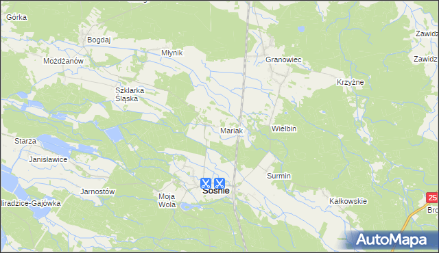 mapa Mariak, Mariak na mapie Targeo
