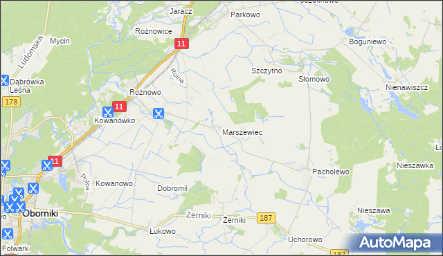mapa Marszewiec, Marszewiec na mapie Targeo