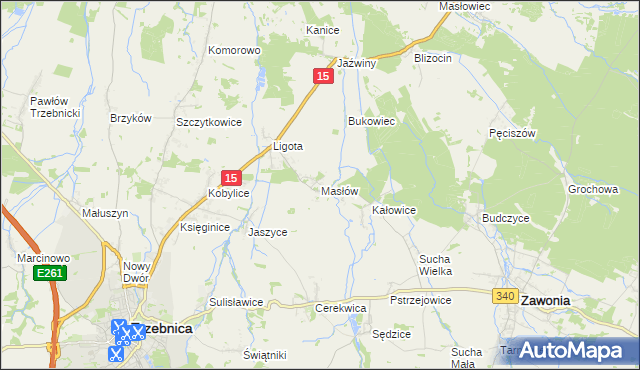 mapa Masłów, Masłów na mapie Targeo