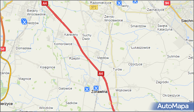 mapa Mędłów, Mędłów na mapie Targeo