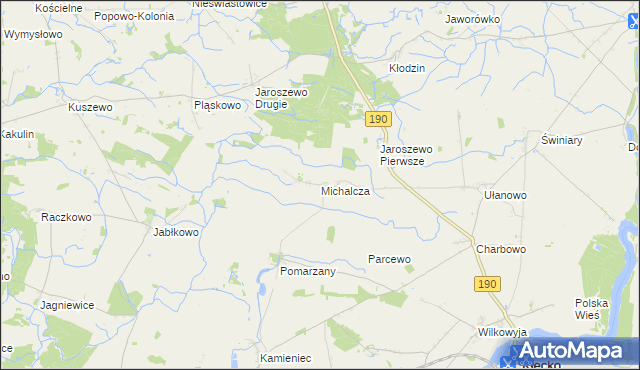 mapa Michalcza, Michalcza na mapie Targeo