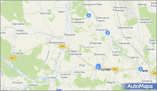 mapa Michalinów, Michalinów na mapie Targeo