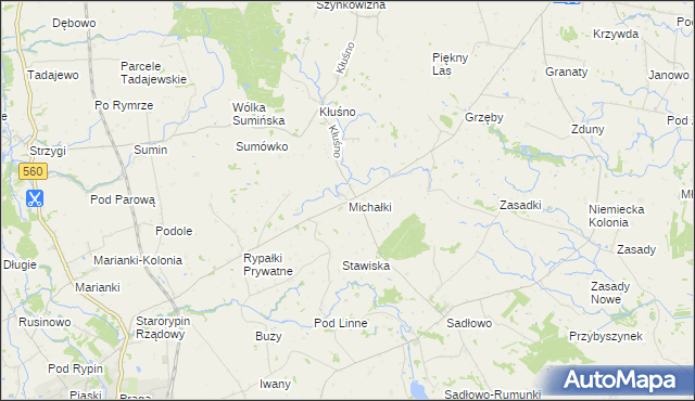 mapa Michałki gmina Świedziebnia, Michałki gmina Świedziebnia na mapie Targeo