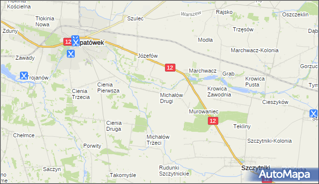 mapa Michałów Drugi, Michałów Drugi na mapie Targeo