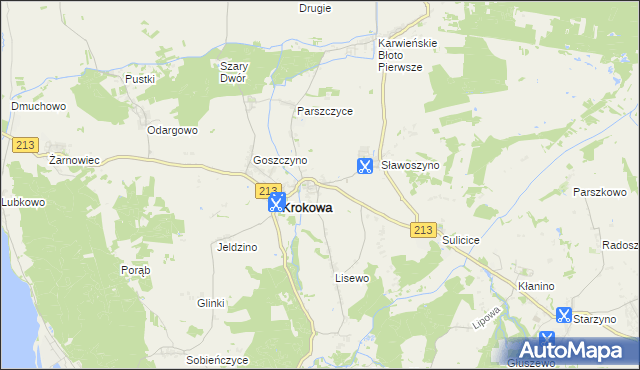 mapa Minkowice gmina Krokowa, Minkowice gmina Krokowa na mapie Targeo