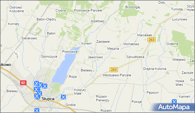 mapa Młodojewo, Młodojewo na mapie Targeo