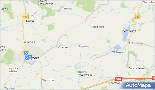 mapa Młotkowo, Młotkowo na mapie Targeo