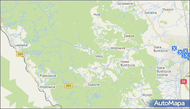 mapa Młoty, Młoty na mapie Targeo