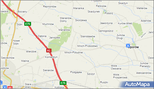 mapa Mnich-Probostwo, Mnich-Probostwo na mapie Targeo