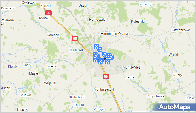 mapa Mońki, Mońki na mapie Targeo