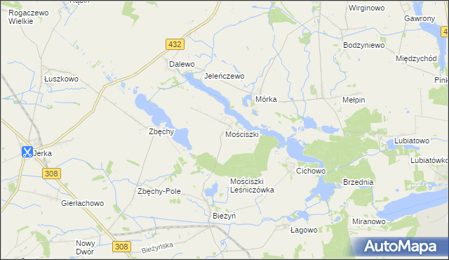 mapa Mościszki, Mościszki na mapie Targeo