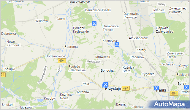 mapa Mrówczak, Mrówczak na mapie Targeo