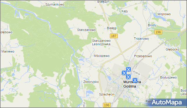 mapa Mściszewo, Mściszewo na mapie Targeo