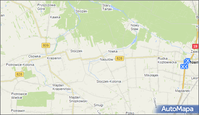 mapa Nasutów, Nasutów na mapie Targeo