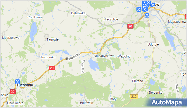 mapa Niezabyszewo, Niezabyszewo na mapie Targeo