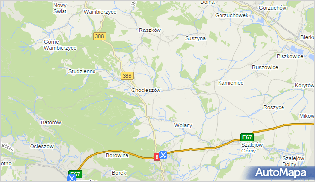 mapa Niwa gmina Szczytna, Niwa gmina Szczytna na mapie Targeo