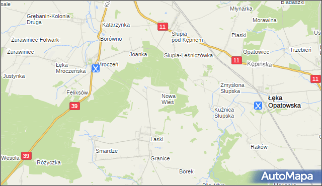 mapa Nowa Wieś gmina Trzcinica, Nowa Wieś gmina Trzcinica na mapie Targeo