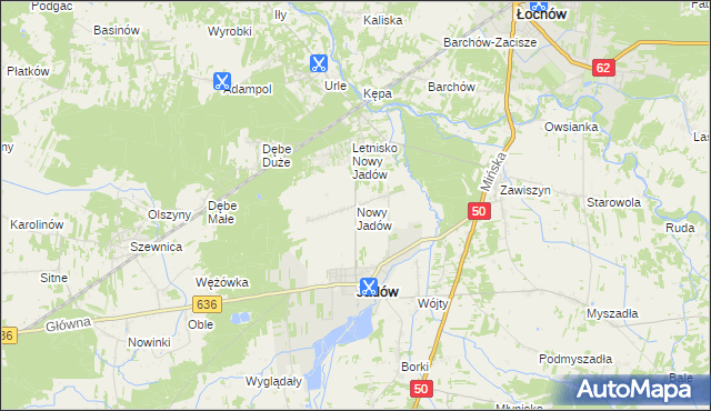 mapa Nowy Jadów, Nowy Jadów na mapie Targeo