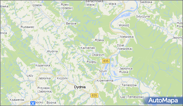 mapa Obarzym, Obarzym na mapie Targeo