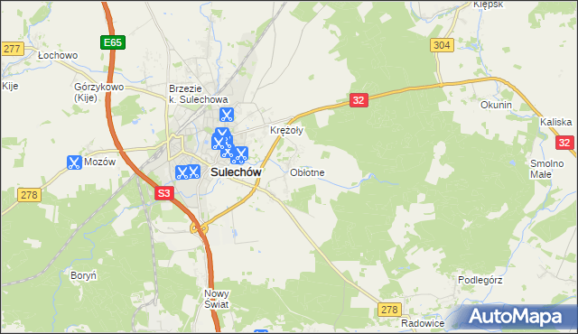 mapa Obłotne, Obłotne na mapie Targeo