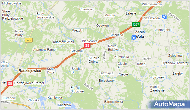 mapa Oddział, Oddział na mapie Targeo