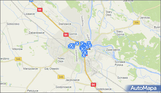 mapa Oława, Oława na mapie Targeo